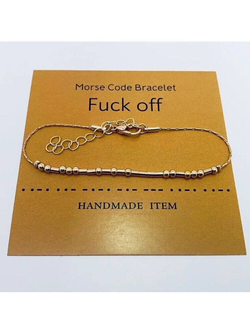 ($8) F*ck Off Morse Code Bracelet